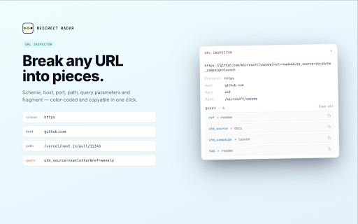 Redirect Radar — Redirect Chain & HTTP Header Inspector :: Trace HTTP redirect chains with security & SEO insights.