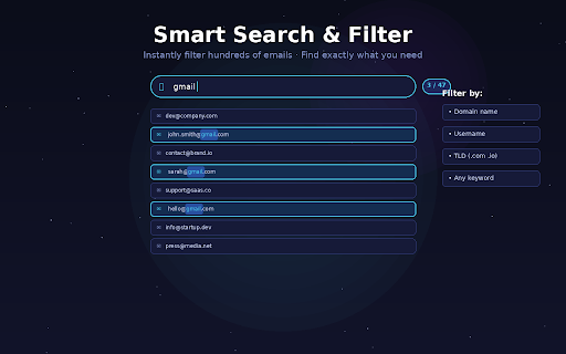 Free Email Extractor – Bulk Email Finder & Scraper :: Extract, copy & export all email addresses from any webpage instantly. Free bulk email scraper for lead generation & outreach.