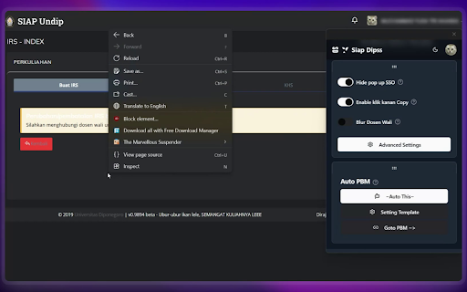 Siap Dips: Your Campus Companion :: Extension for better SIAP Undip experience.
Created by myudakk.