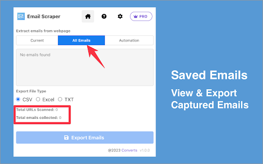 Email Scraper - Automatically Extract Email Addresses from Any Webpage :: Auto-extract emails from web pages with bulk URL support and easy export. Ideal for lead gen, marketing, and email list building.