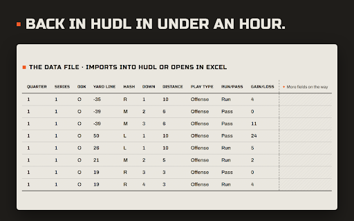 2 Minute Warning: AI Film Breakdown for Hudl :: Send game film from Hudl in one click. Our AI tags it and your breakdown is back in under an hour. First game free.