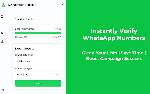 WhatsApp™ Number Generator & Checker - ExtBoost :: Find & Verify WhatsApp Numbers! Fast WA number generator & validity checker extension for your browser.