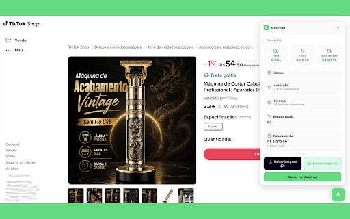 Metrizap :: Veja detalhes dos produtos dos marketplaces, junto com o dashboard mais poderoso do mercado!