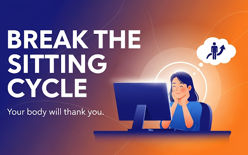 WorkPause - Stand-Up Reminder to Break Long Sitting Hours :: Advanced Chrome Extension to Overcome Unknowingly Carried-out Long Sitting Sessions for Healthy Being