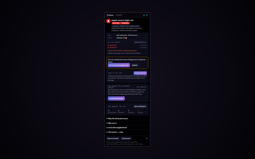 Whisper Guard :: The Whisper security graph in your browser: a live safety verdict on every site, and the join path behind the name.