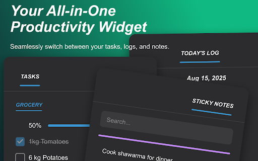 Glidescape - Productivity New Tab :: Transform your new tab into a powerful productivity workspace with timeline, tasks, and calendar.