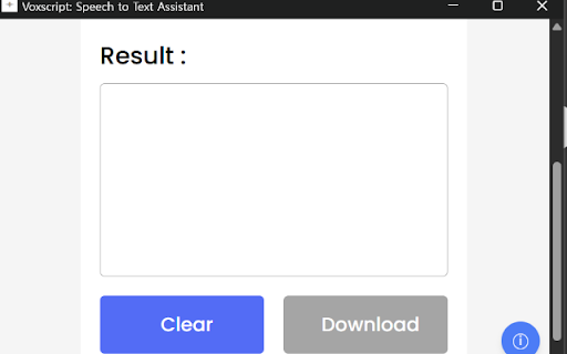 Voxscript :: Voxscript is an extension that helps you convert your speech to text.