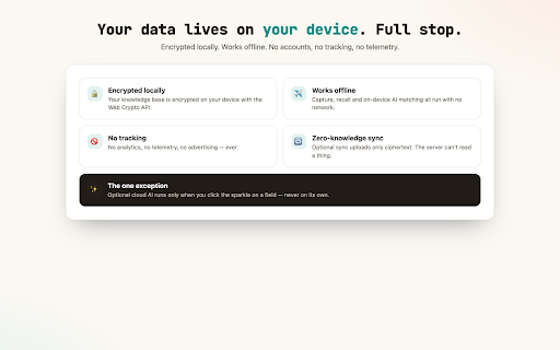 OttoFill :: Otto remembers every form you fill and fills new ones for you — privately, on your device.