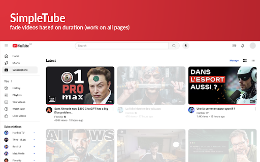 SimpleTube - YouTube Filters & Subscriptions Manager :: Filters for YouTube videos based on video length and subscriptions manager