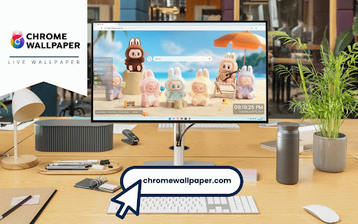 Labubu Beach Live Wallpaper :: Adorable Labubu characters enjoying beach day with colorful outfits and tropical paradise backdrop.