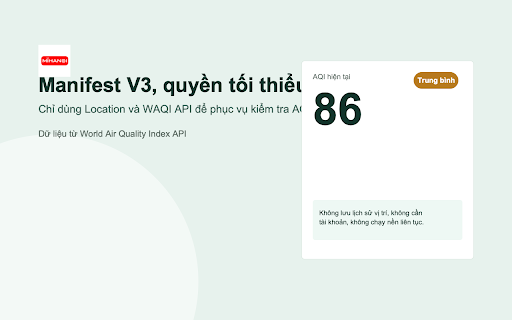 Fresh Air Quality Checker :: Kiểm tra nhanh chỉ số chất lượng không khí (AQI) tại khu vực của bạn ngay trên trình duyệt.