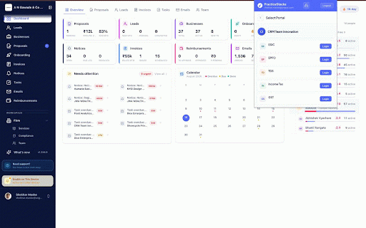 PracticeStacks - Practice Automation Suite :: Save LinkedIn profiles as leads in your PracticeStacks account and auto-fill saved client logins on government portals.