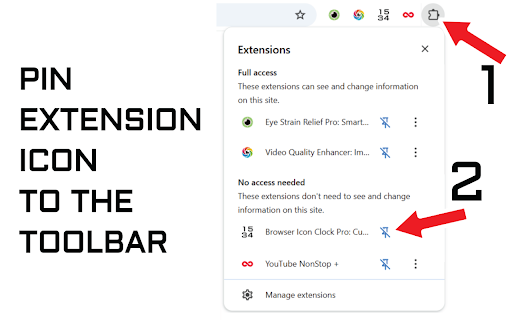 Toolbar Clock Icon, World Clocks, Alerts & Alarms, Timer, Stopwatch, Notes :: A digital clock that displays the current time in the extension icon. Set World Clocks, Alarms, Timers, Stopwatch, and create Notes.