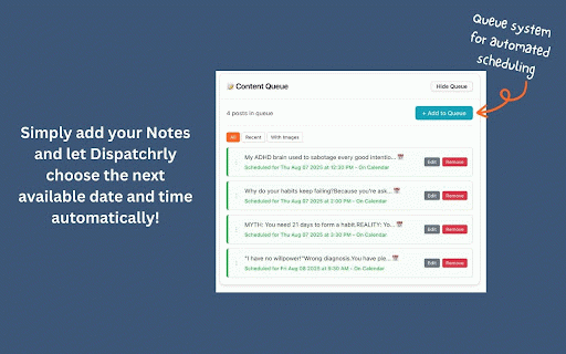Dispatchrly for Substack :: Draft, schedule, and automate your Substack Notes.