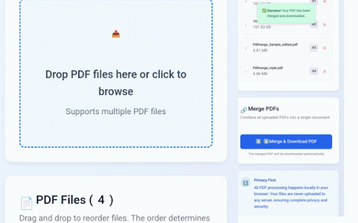PDF Merge, Split, Sign and Fill Tool - Privacy Focused :: Merge, split, sign PDFs. Convert PDF↔Word, images→PDF. All local processing. Complete privacy, no uploads.