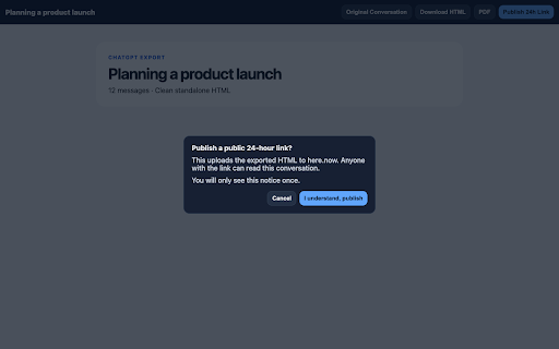 AI Conversation HTML Exporter :: Export ChatGPT, Claude, and Gemini conversations to clean standalone HTML.
