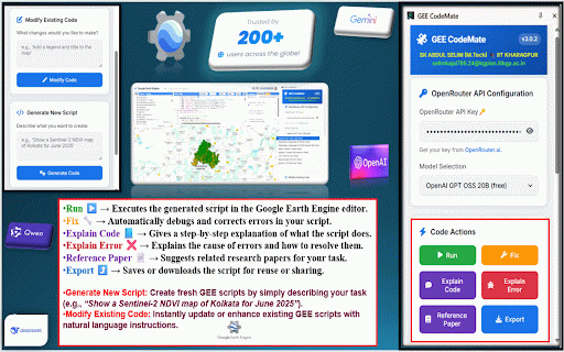 GEE CodeMate :: GEE CodeMate helps you generate, fix, and explain Earth Engine code with AI and access GEE apps instantly from the side panel.