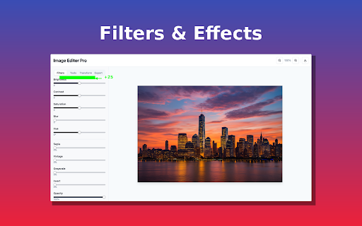 Image Editor Pro :: A beautiful and powerful image editor for Chrome with advanced editing capabilities including filters, cropping, and more