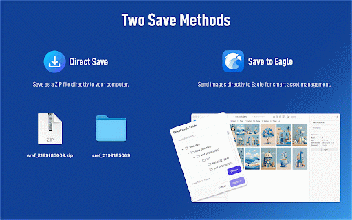 Midjourney Style Saver :: One-click bulk save Midjourney style images to your local machine or Eagle library.