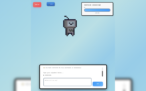 AI'nt Buying It :: Blocks purchase pages until you convince the chatbot to let you buy.