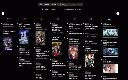 Crunchyroll Simple Custom Simulcast Calendar :: Add dark mode, hide DUBs from Crunchyroll's simulcast calendar and redirect home to calendar.