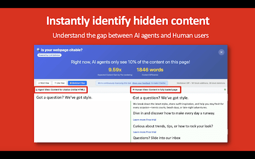 Adobe LLM Optimizer: Is Your Webpage Citable? :: Compare the real site vs what ChatGPT, Perplexity and others read when fetching the page for citation