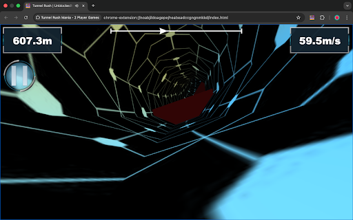 Tunnel Rush Mania - 2 Player Games :: Hurtle down a colorful, twisting 3D tunnel at breakneck speeds! Dodge deadly obstacles and rely on pure reflexes to survive.