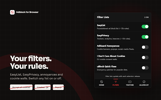 Adblock for Browser :: A single accurate adblocker for all your browsers.