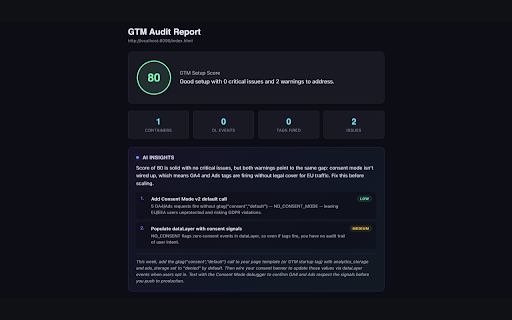GTM Event Helper — GA4 & Meta Tag Creator :: Create GTM tags in seconds. Click any element, get smart CSS selectors, build GA4 & Meta tags via API. AI Wizard for bulk setup.