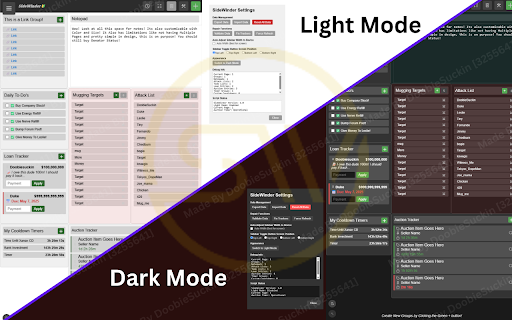 SideWinder Torn City Sidebar :: Enhanced your torn experience with sidebar. Groups, trackers, and various QoL features for Torn City