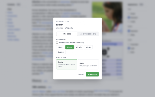 ContextFlow: Focused Reading With AI :: Block distracting sites on your schedule and use AI to read, understand, and think through web pages with more focus.