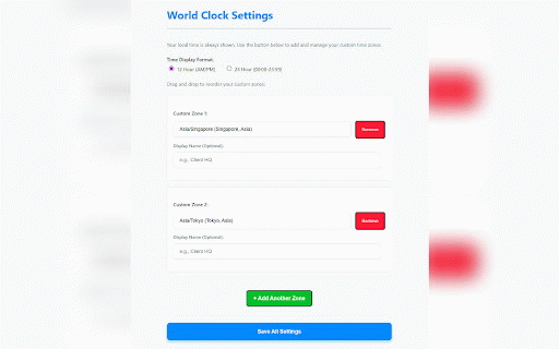 World Clock :: Quickly check the current time for unlimited global time zones, free of charge.