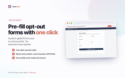 Opt-Out Ledger :: Find where data brokers list you, opt out with guided assist, and track each one to removed. Your info never leaves this device.