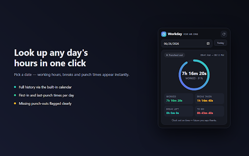 HR One Break Calculator :: Automatically calculate break time from HR One punch data.
