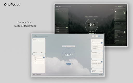 OnePeace :: A calm new tab for focus, notes, and blocking distractions.
