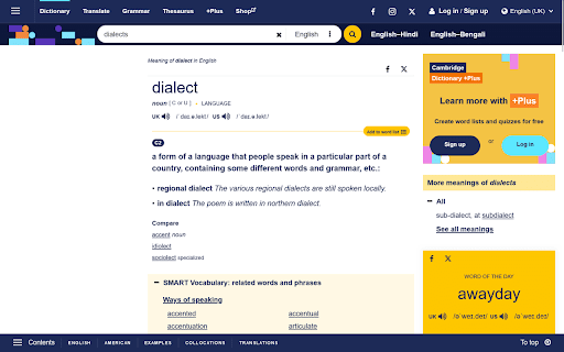 Search Word On Cambridge :: Quickly search selected text on Cambridge Dictionary with a convenient tooltip.
