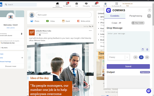 Cominks new :: Say goodbye to repetitive comments with our app's advanced comment technology that generates unique comments based on your input.