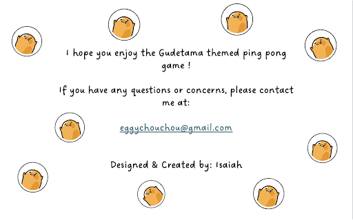 Gudetama Ping Pong Game :: Your classic version of pong with a dot and 2 players (you VS game). See how high you can score!