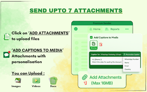 WA Bulk Message Sender - Premium Sender :: Premium WA Bulk Message Sender - Send Messages, Attachments, Personalized Message | Software | Marketing | Premium Sender