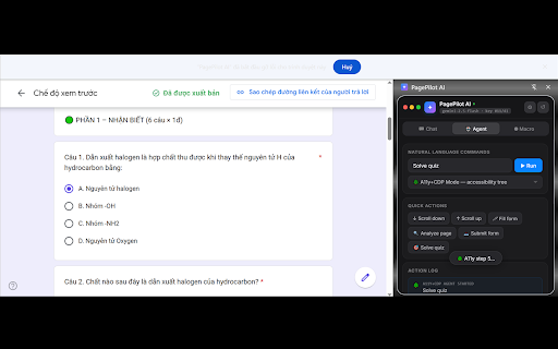 PagePilot AI :: AI agent that fills forms, clicks, scrolls and automates tasks on any website using your free Gemini API key.