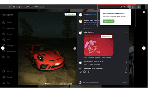 Instagram Photo Downloader :: Ajoute un bouton pour télécharger les photos des posts Instagram. /// Add a button to download photos from Instagram posts.