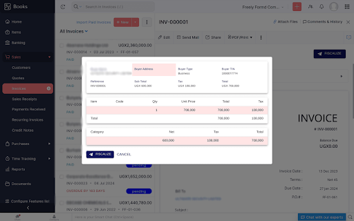Fiscalize :: Seamlessly integrate Quickbooks Online, Zoho Books, Xero, Odoo or Sage to URA EFRIS for hassle-free VAT filing