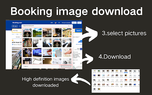 Booking Image Download :: Download all high-resolution images from Booking.com hotel pages in one click.