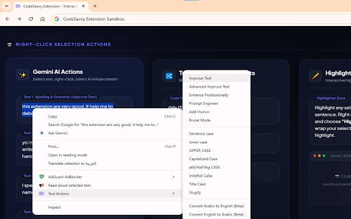 CodeSavvy :: Developer toolbox with advanced web manipulation tools. Unlock elements, modify text, change fonts, and more.