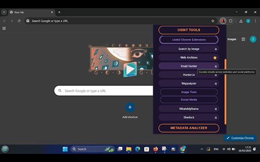 IntelHub :: Your personal OSINT toolkit inside the browser.