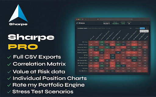 Sharpe: Portfolio Analytics for DEGIRO :: Upgrade DEGIRO with a secure, local dashboard offering advanced return tracking, risk grading, and deep insights.