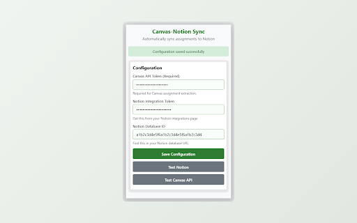 Canvas-Notion Assignment Sync :: Automatically sync Canvas assignments with Notion databases