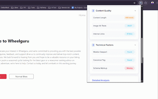 SEO Checklist :: Real-time on-page SEO analysis with 2025 optimization metrics