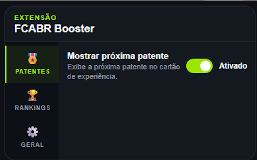 FCABR Booster :: Extensao para enriquecer a experiencia do usuario no site FCABR.