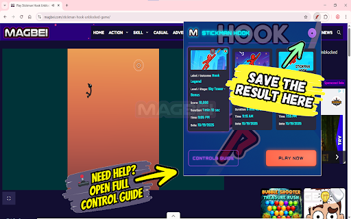 Stickman Hook Unblocked Online 😄🕹️ Instant Play & Save Scores :: Stickman Hook shortcut launcher — instant play; save scores, times & notes; track runs, physics swings, multiplayer.